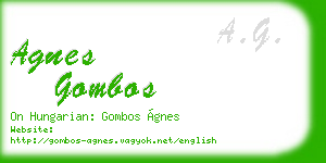 agnes gombos business card